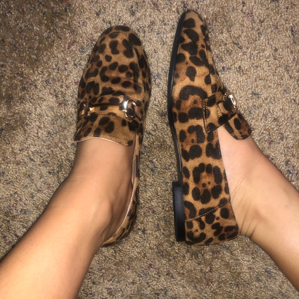 Leopard loafers